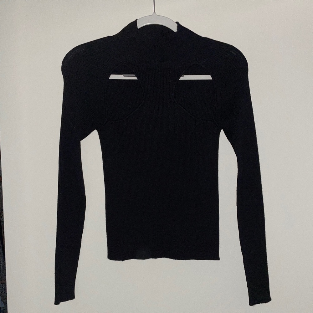 long sleeve ribbed crop top